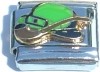 CT4180 Green Hat with Pipe Italian Charm