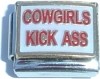 CT4201 Cowgirls Kick Ass Italian Charm