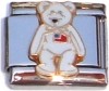 CT4211 Teddy Bear with Flag Italian Charm