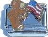 CT4212 Teddy Bear with Flag Italian Charm