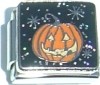 CT4270 Pumpkin on Black Italian Charm