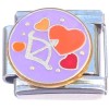 CT4280 Cupids Love Arrow Hearts Italian Charm