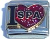 CT4289 I Love Spa with Glitter Italian Charm