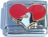 CT4338 Heart and Penguin Italian Charm