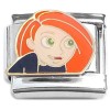 CT4425 Kim Possible Teenage Crime Fighter Cartoon Italian Charm.