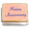 CT4431 Happy Anniversary Pink Italian Charm