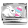 CT4486 Bunny Rabbit Easter Egg Italian Charm