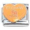 CT4519 Yeehaw Heart with Boots Italian Charm