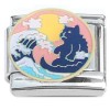 CT4553 Great Wave Cat Italian Charm.