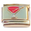 CT4630 Red Cocktail Drink Gold Base Italian Charm