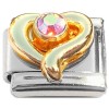 CT4637 Bling Curvy Heart Italian Charm.