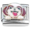 CT4646 Cute Puppy Dog Tongue Out Italian Charm