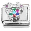 CT4669 Bling Mouse Ears and Bow Italian Charm