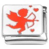 CT4695 Red Cupid Bow Hearts Italian Charm