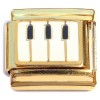 CT4790 Piano Keys Gold Base Italian Charm.