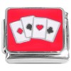 CT4809 Playing Cards Suits Red Table Italian Charm
