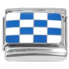 CT4812 Blue Checkered Racing Flag Italian Charm
