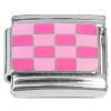 CT4813 Pink Checkered Racing Flag Italian Charm