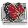 CT4816 Maroon Flying Butterfly Italian Charm