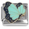 CT4817 Light Blue Flying Butterfly Italian Charm