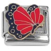 CT4818 Red Flying Butterfly Italian Charm
