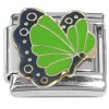 CT4819 Light Green Flying Butterfly Italian Charm
