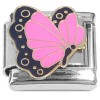 CT4820 Pink Flying Butterfly Italian Charm