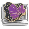 CT4821 Purple Flying Butterfly Italian Charm