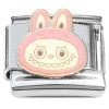 CT4893 Cute Monster Face Pink Italian Charm