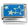 CT4996 Multi Stars on Blue Italian Charm