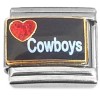 CT6155 Red Heart Cowboys Italian Charm