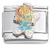 CT4914 Purple Crystals Stone Italian Charm