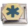 CT6683 Blue Medical Alert Symbol Italian Charm