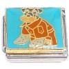 CT6707 Dog in Jacket on Blue Italian Charm