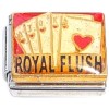 CT6708 Royal Flush on Red Italian Charm