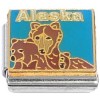 CT6720 Alaska Bears on Blue Italian Charm