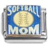 CT6744 Softball Mom on Blue Italian Charma