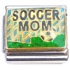 CT6745 Soccer Mom Black Letters Italian Charma