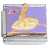 CT6773 I Love Dance on Purple Italian Charm