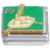 CT6781 I Love Dance on Green Italian Charm