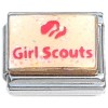 CT6782 Red Girl Scouts Logo Italian Charm