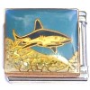 CT6792 Shark Swimming Ocean Floor Italian Charm