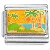 CT6795 Paradise Tropical Beach Sunset Palms Italian Charm