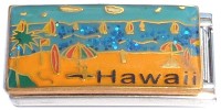 CT6813 Ocean Beach Surf Hawaii Superlink Italian Charm