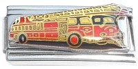 CT6814 Fire Truck Superlink Firetruck Italian Charm