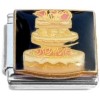 CT6816 Fancy Tiered Cake on Black Italian Charm