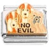 CT6819 Puppy Dog See No Hear No Speak No Evil Italian Charm