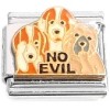 CT6819 Puppy Dog See No Hear No Speak No Evil Italian Charm