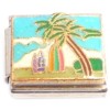 CT6822 Palm Tree Surfboard Ocean Beach Italian Charm