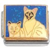 CT6845 Pair of White Cats Italian Charm